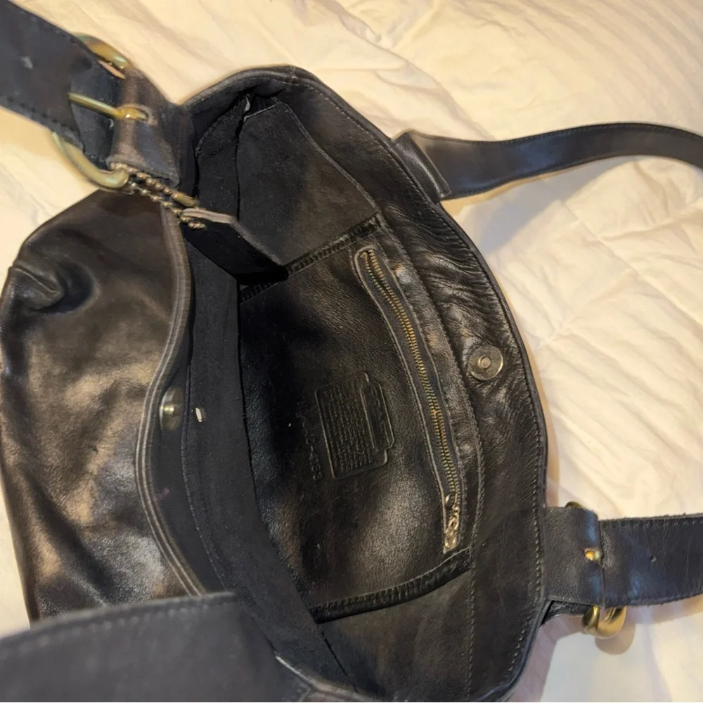 COACH SOHO WAVERLY LAFAYETTE Vintage Black Leather Lg Purse Tote, No J4D-4133 - Picture 5 of 14